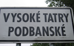 Ortsschild von Podbanske