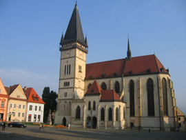 Basilika des Hl. Ägidius auf dem Rathausplatz in Bardejov (Bartfeld)