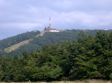Schweißtreibender Aufstieg auf den Berg Radhošt 1.129 m (Radegast).