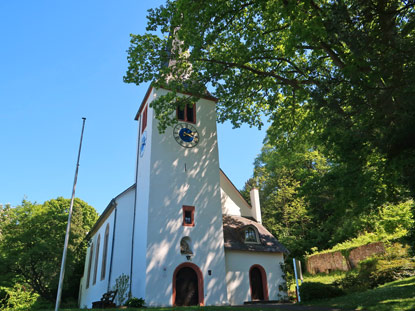 Alemannenweg im Odenwald: ev. Bergkirche von Jugenheim