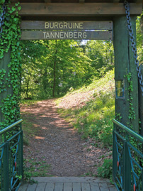 Alemannenweg: Eingang zur Burgruine Tannenberg
