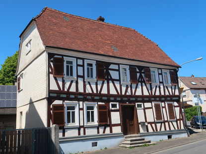 Alemannenweg Brensbach: Fachwerkhaus im Zentrum der Gemeinde