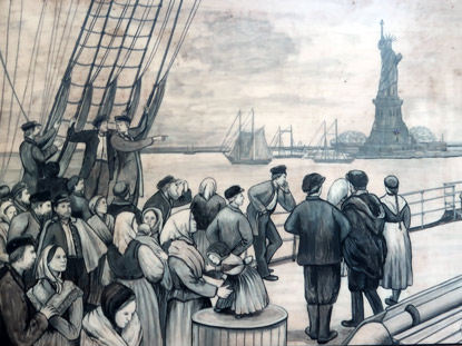 1854 wanderten viele Bürger der Gemeinde wegen wirtschaftlicher Probleme in die neue Welt aus