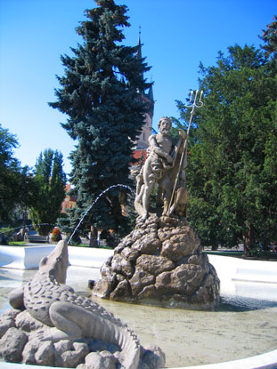 Der Neptunbrunnen in Presov 