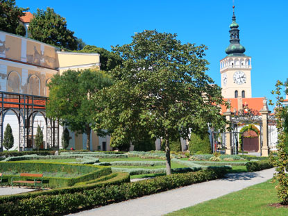 Schlosspark vom Schloss Nikolsburg in Mhren