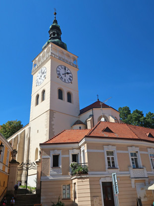 Wandern Sdmhren: St. Wenzel Kirche in Mikulov (Nikolsburg)