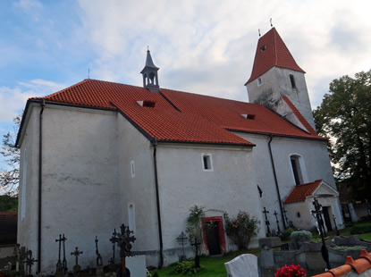 Kirche St. Jakobus im Zentrum von  Borov nad Vltavou