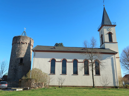 Camino Odenwald: Ev. Kirche von Lindenfels mit Bürgerturm