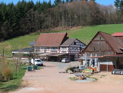 Camino incluso Odenwald: Altlechtern besteht nur aus einem Bauernhof