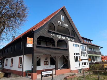 Camino incluso Odenwald: Gasthaus "Zur schönen Aussdciht" auf der Tromm