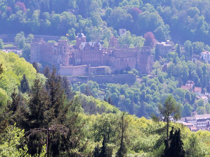 Camino incluso: Blick vom Zollstock auf das Heidelberger Schloss
