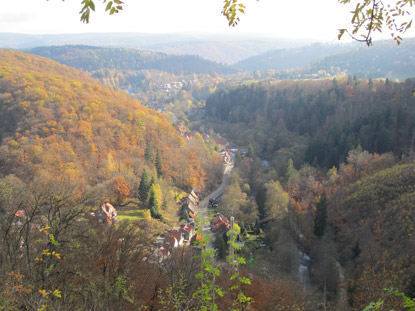 Blick vom Aussichtspunkt Schöneburg auf Altenbrak