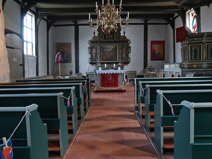 Innenansicht der St. Magdalenen Kirche in Undeloh