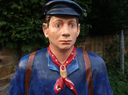 Kiepenkerl transportierte in einer Kiepe Lebkuchen in der Region 