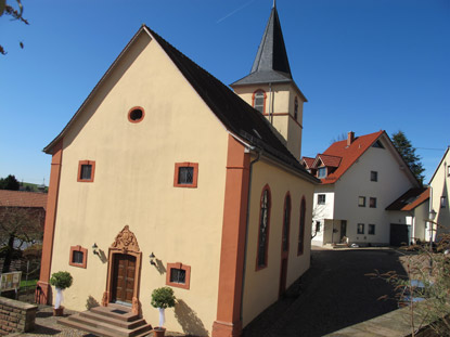 Die evangelische Kirche von Spechbach, erbaut im Jahre 1775, war leider auf unserer Wanderung verschlossen.