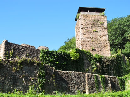 Um 1100 wurde die  Hinterburg bei Neckarsteinach erbaut