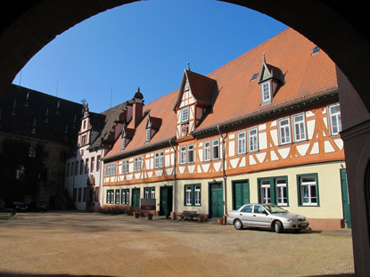 Blick in den Schlosshof von Erbach