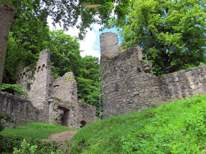 Die Burg Rodenstein wurde als Wehranlage gegen Schloss Reichenberg im 13. Jh. erbaut.