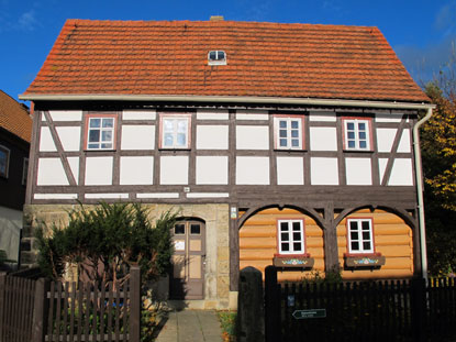 Das Heimatmuseum, ein Umgebindehaus in Reinhardtsdorf-Schöna