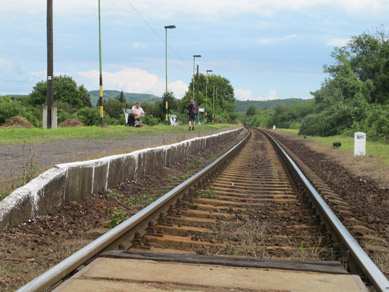 Der Bahnhof von Mátraverebély ist erreicht - damit haben wir das Mátra hegység (Mátra-Gebirge) verlassen