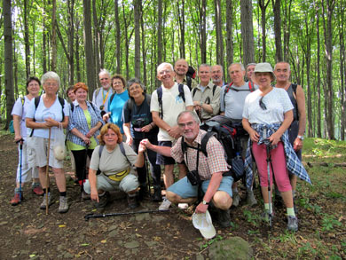 Eine Wandergruppe aus Budapest war ebenfalls auf dem Mátra berc túra (Gratweg) im Mátra-Gebirge unterwegs. 