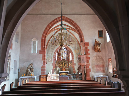 Die Karmeliterkirche in Hirschhorn Innenansicht