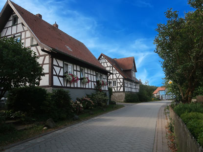 Dorfstra�e vom Weiler Schannenbach im Odenwald