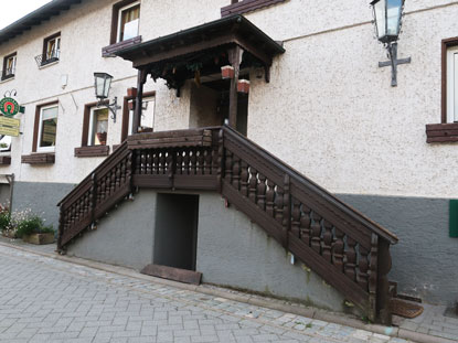Eingang Gasthaus "Zum Odenwald" in Schannenbach im Odenwald
