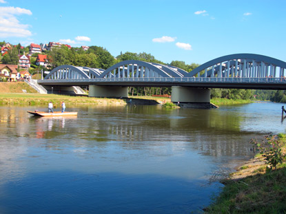Die Brücke über den Dunajetz bei Krościenko nad Dunajcem.