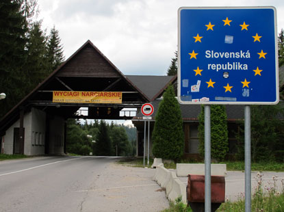 Grenzübergang am Przełęcz Glinne (808 m)