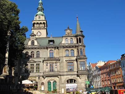 Das Rathaus der Stadt  Kłodzko (Glatz). 