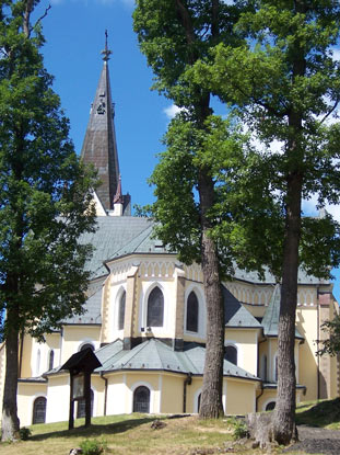 Leutschau: Oberhalb von Leutschau auf dem Marianska hora (Marienberg ) befindet sich die Wallfahrtskirche Mariä Heimsuchung 