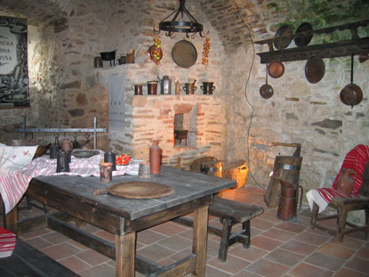 Zu den Sehenswürdigkeiten der Zipser Burg zählt auch die rekonstruktierte Küche