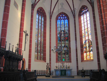 Die evangelische Johanneskirche von Saalfeld - Innenansicht