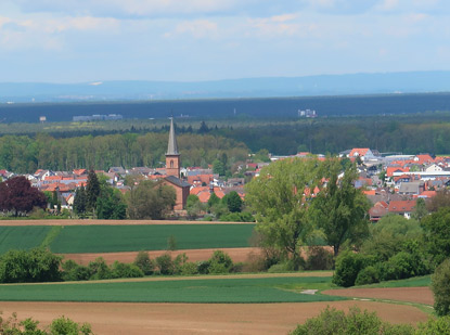 Blick vom Wartturm auf Schaafheim