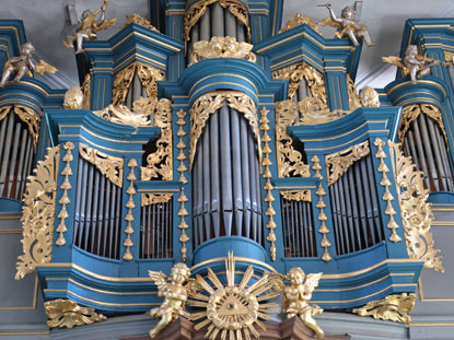 Orgel aus dem 17. Jh. in der ev. Kirche von Bad Knig