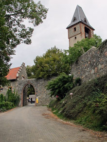 Aufgang zur Burg Frankenstein im Odenwald