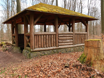 Jägerrast-Hütte am Vogesenweg im Odenwald