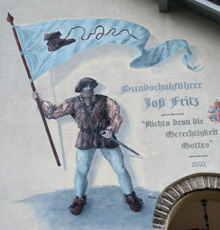 Vogensenweg: Untergrombach ist der Geburtort des badischen Bauernführers Joß Fritz