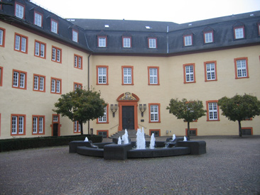 Innenhof des Schlosses von Hachenburg im Westerwald