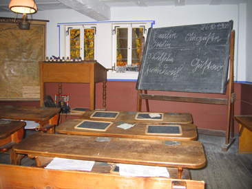 Klassenzimmer der Schule von Obermrsbach
